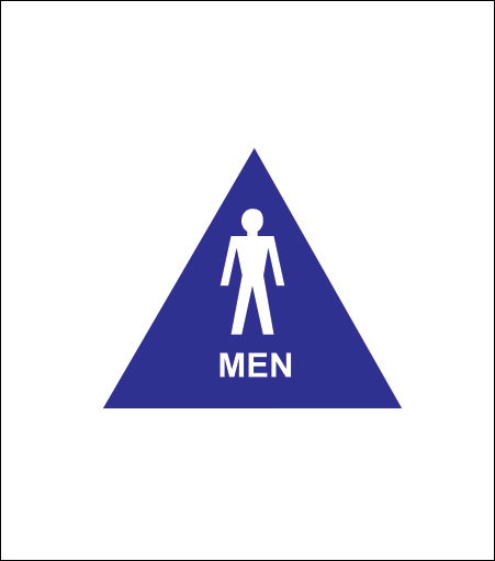 12" Men Sign