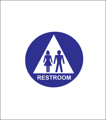 12" Unisex Restroom Sign