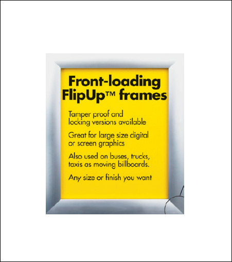 Aluminum "Flip-Up" Display Frames