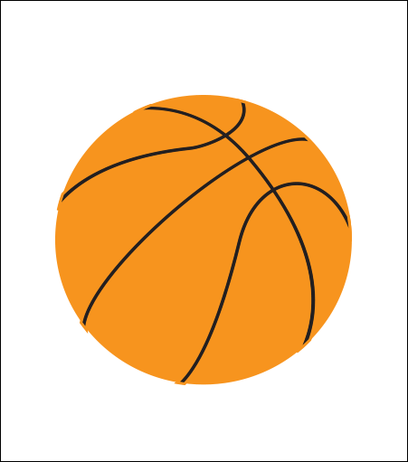 Printed Corrugated Shape - Basketball