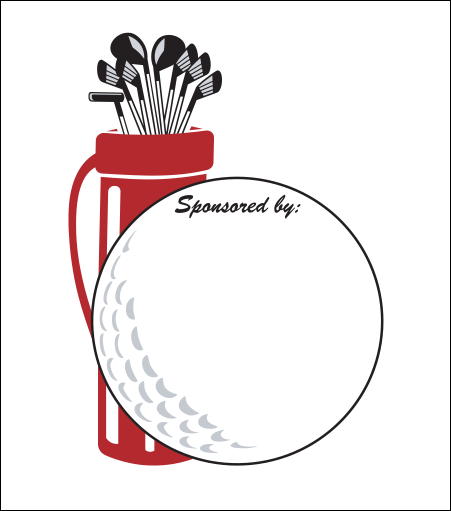 Printed Corrugated Shape - Golf Ball Bag (Sm)