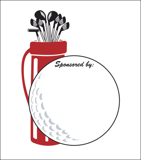 Printed Corrugated Shape - Golf Ball Bag (Lg)
