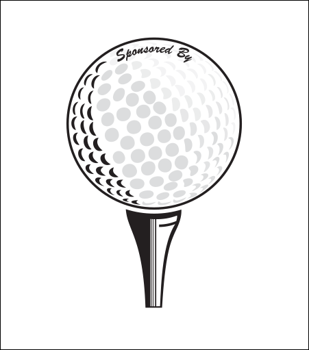 Printed Corrugated Shape - Golf Ball Tee