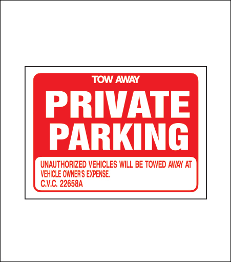 Private Parking Sign