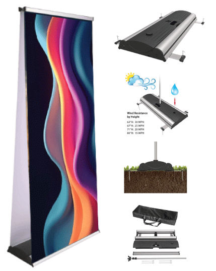 Sierra Outdoor Retractor Banner Stand