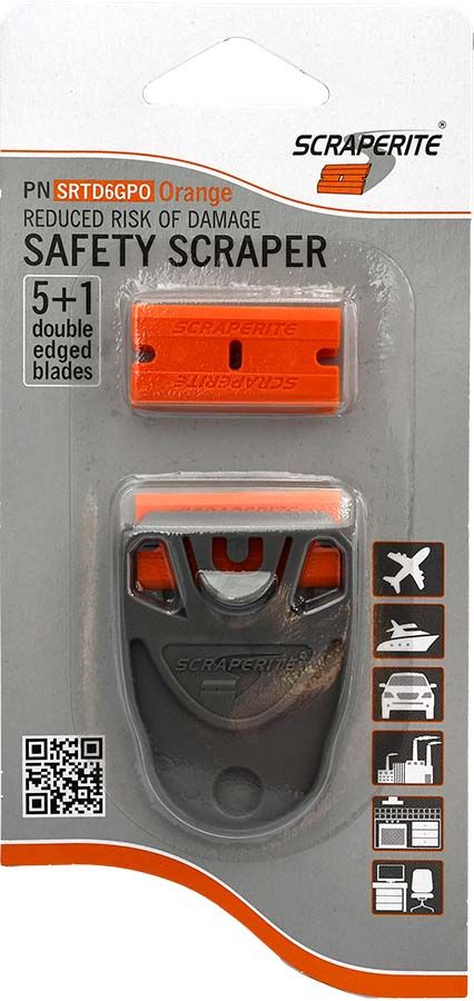 ScrapeRite&trade; Double Edge Plastic Razor Blades 5 Pack