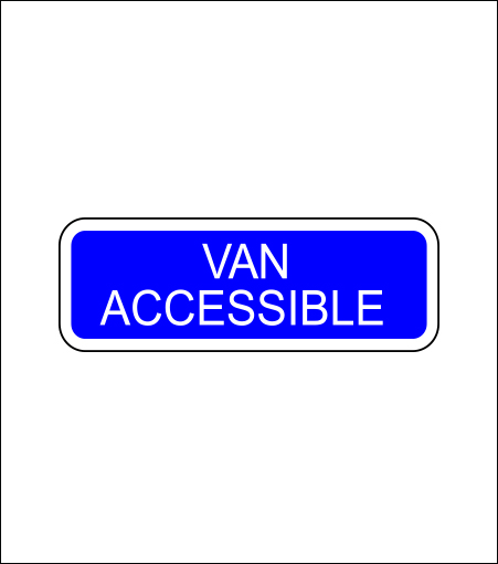 Van Accessible Regulatory Sign