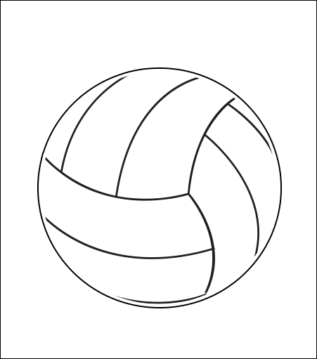 Printed Corrugated Shape - Volleyball