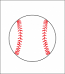 Printed Corrugated Shape - Baseball