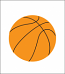 Printed Corrugated Shape - Basketball