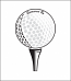 Printed Corrugated Shape - Golf Ball Tee