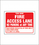 Fire Access Lane No Parking Sign