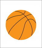 Printed Corrugated Shape - Basketball