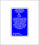Handicapped Space Reserved - Blue (Stall)