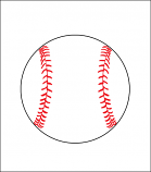 Printed Corrugated Shape - Baseball